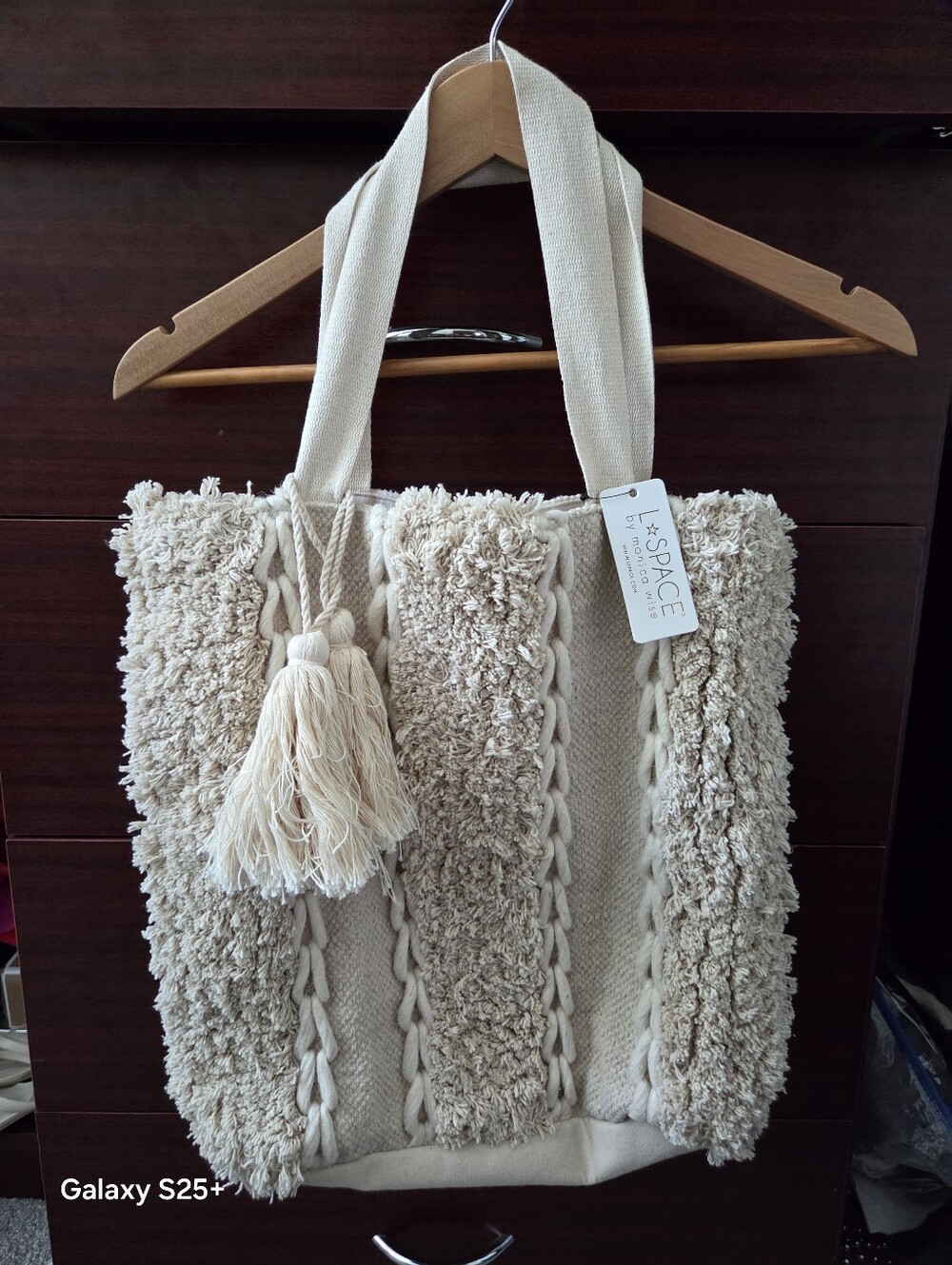 New Anthropologie L*space Boho Beach Bag Tote with Tassels 2026